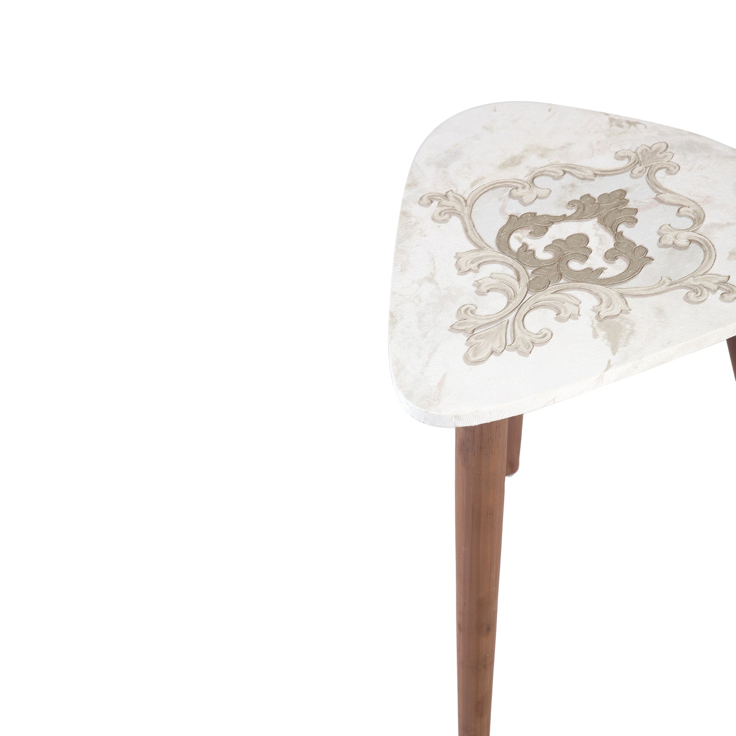 A Tiny Mistake Royal Marble Motifs Trinity Side Table, End Table (Set of 2)
