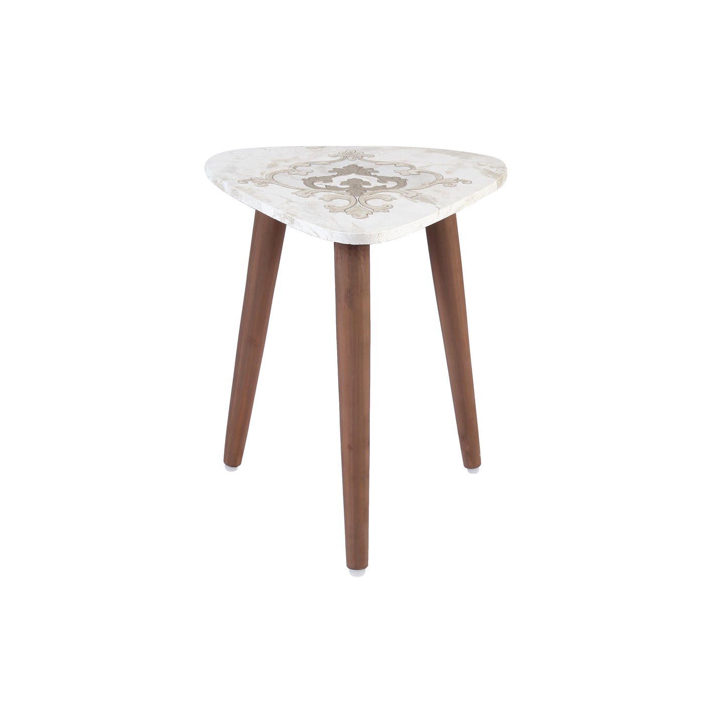A Tiny Mistake Royal Marble Motifs Trinity Side Table, End Table (Set of 2)