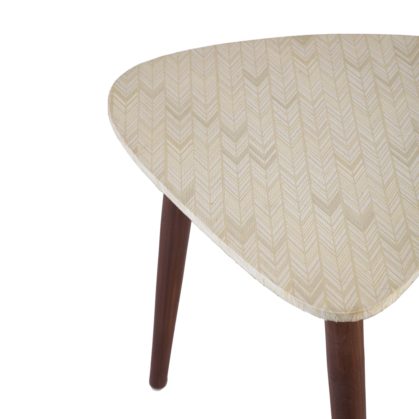 A Tiny Mistake Golden Herringbone Pattern Trinity Side Table, End Table (1 Piece)