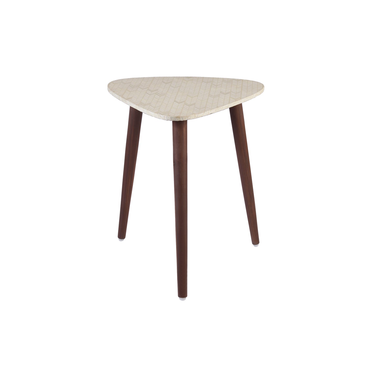 A Tiny Mistake Golden Herringbone Pattern Trinity Side Table, End Table (1 Piece)