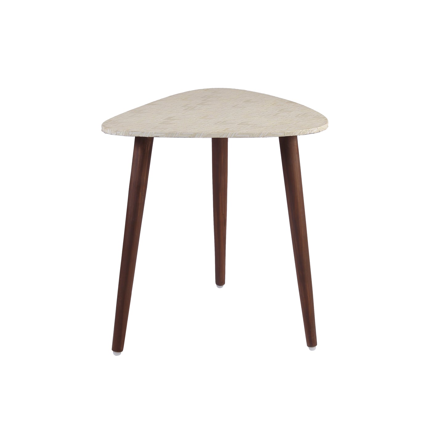 A Tiny Mistake Golden Herringbone Pattern Trinity Side Table, End Table (1 Piece)