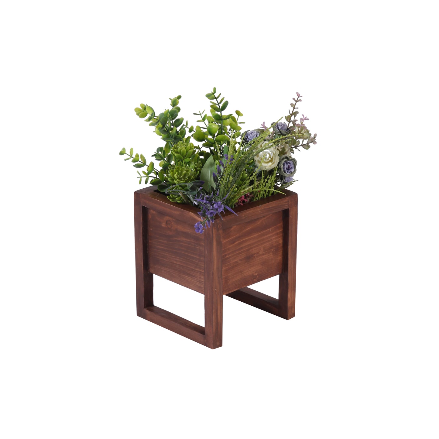 A Tiny Mistake Crate Wooden Planter (One Piece) (Dark Finish)