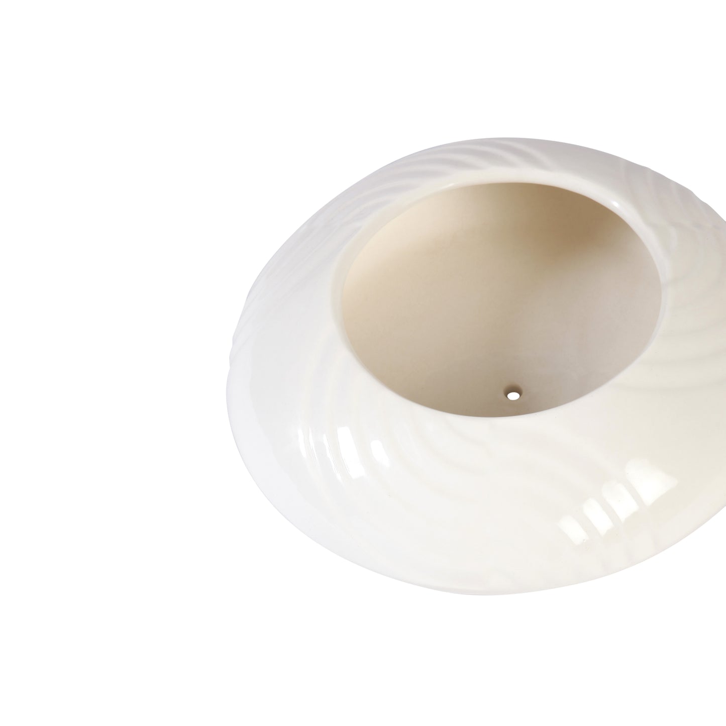 A Tiny Mistake Flat Circular Ceramic Planter (One Piece)