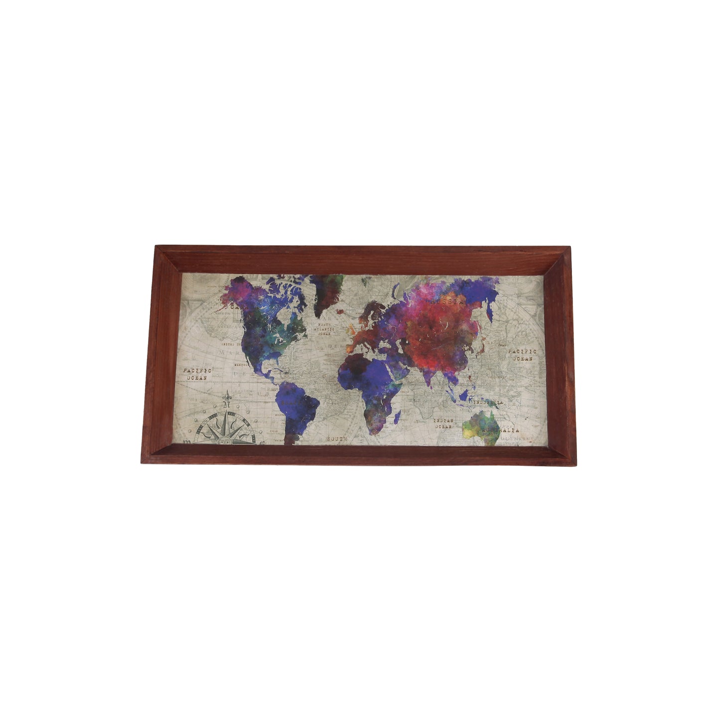 A Tiny Mistake Atlas Rectangle Wooden Serving Tray, 35 x 20 x 2 cm