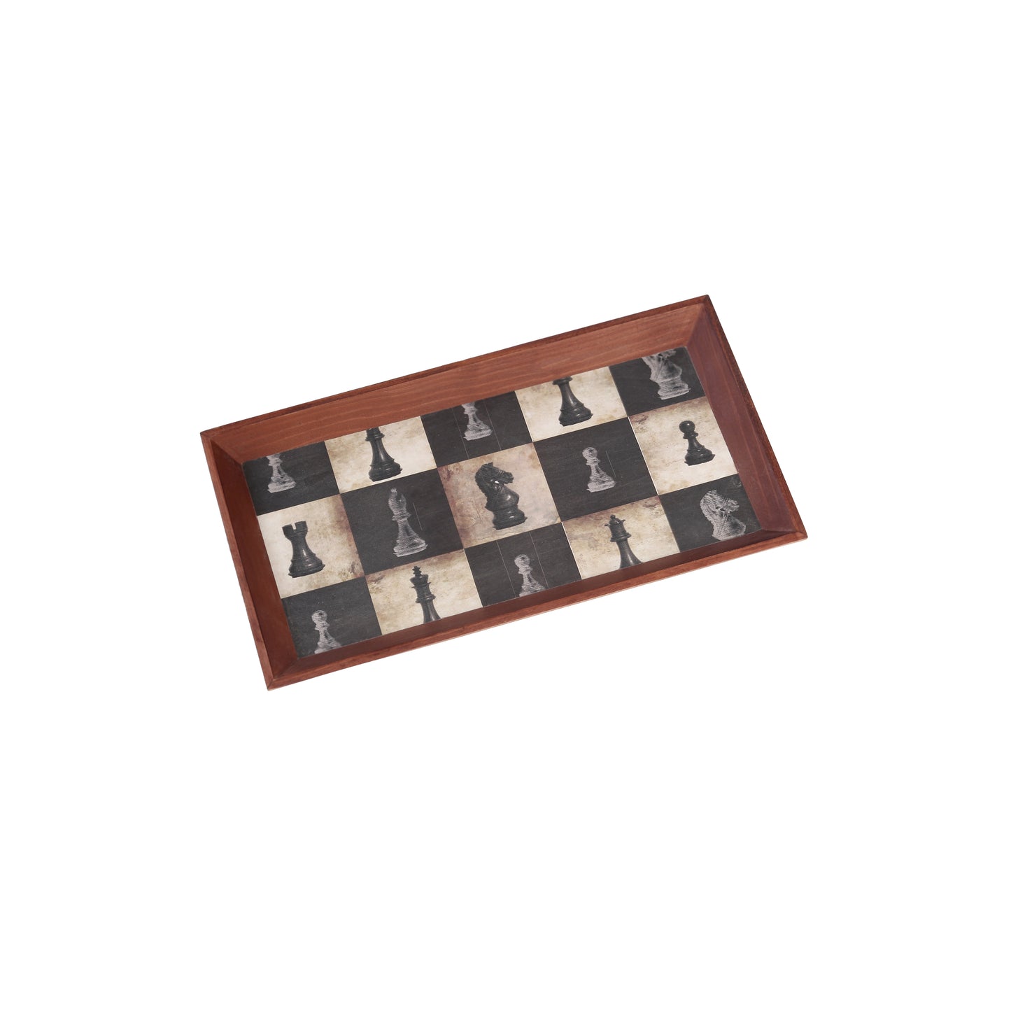 A Tiny Mistake Chess Rectangle Wooden Serving Tray, 35 x 20 x 2 cm