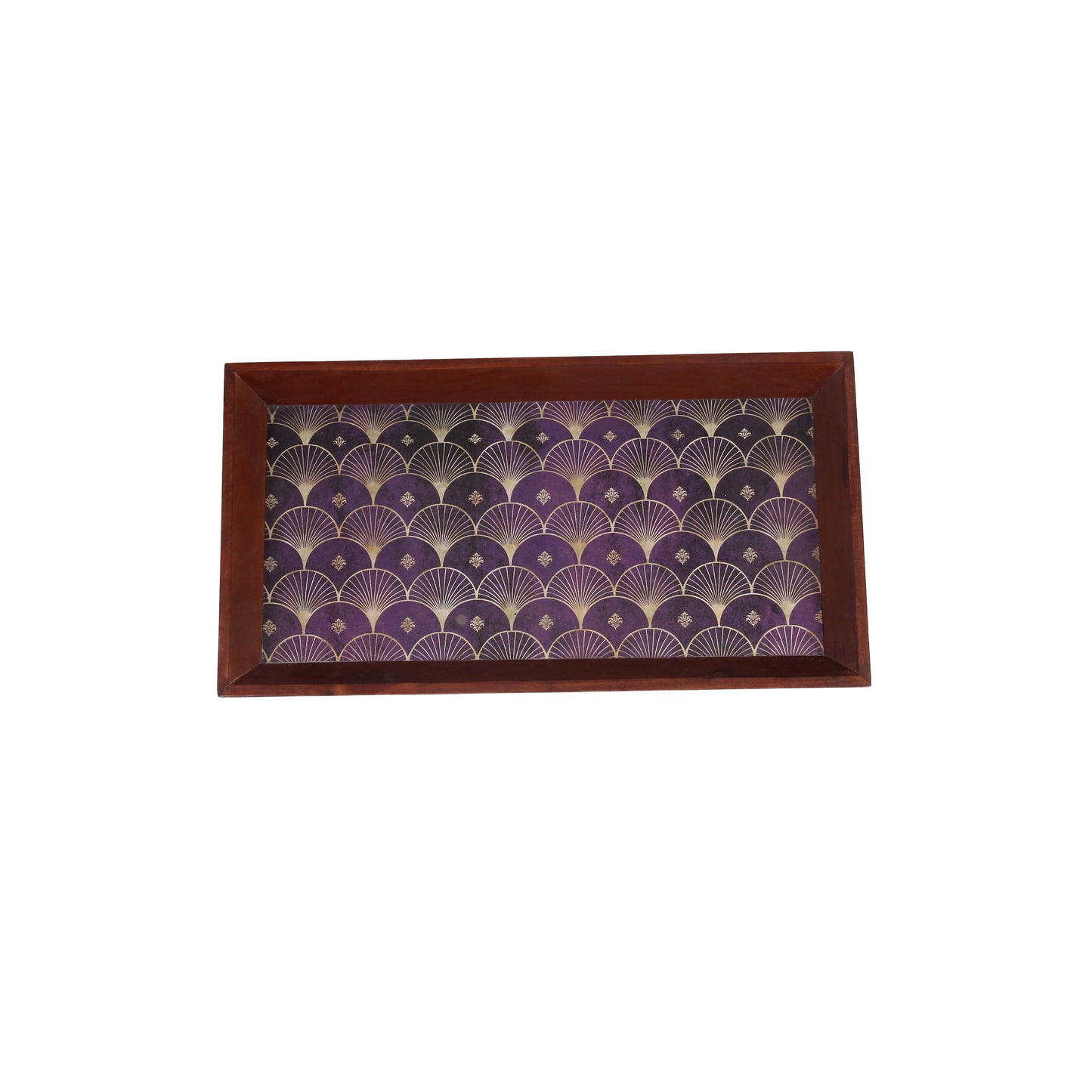 A Tiny Mistake Jamun Rectangle Wooden Serving Tray, 35 x 20 x 2 cm