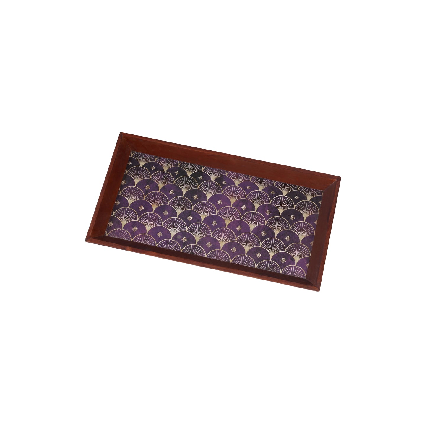 A Tiny Mistake Jamun Rectangle Wooden Serving Tray, 35 x 20 x 2 cm