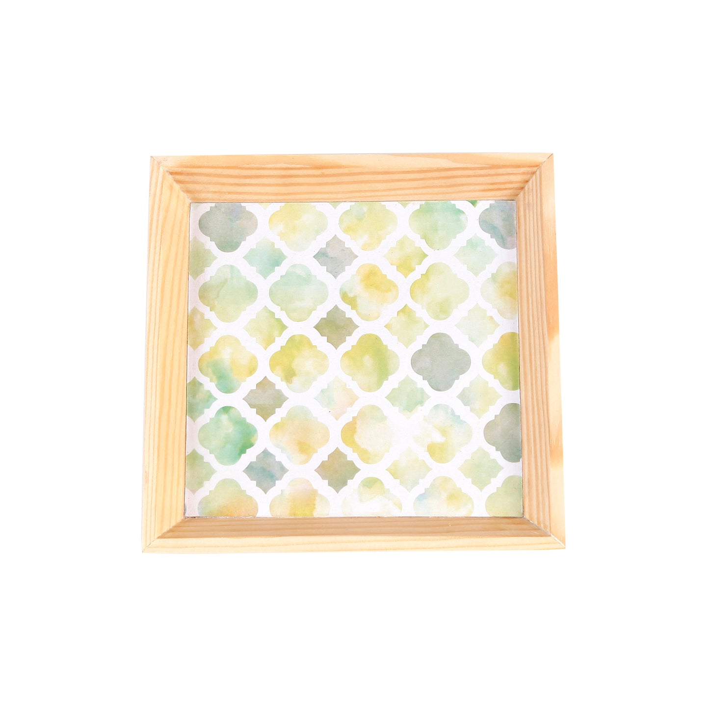 A Tiny Mistake Mughal Jali Small Square Wooden Serving Tray, 18 x 18 x 2 cm