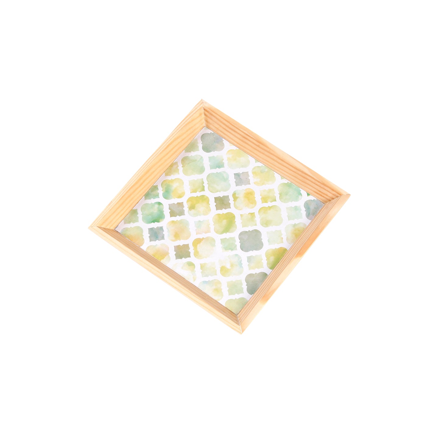A Tiny Mistake Mughal Jali Small Square Wooden Serving Tray, 18 x 18 x 2 cm