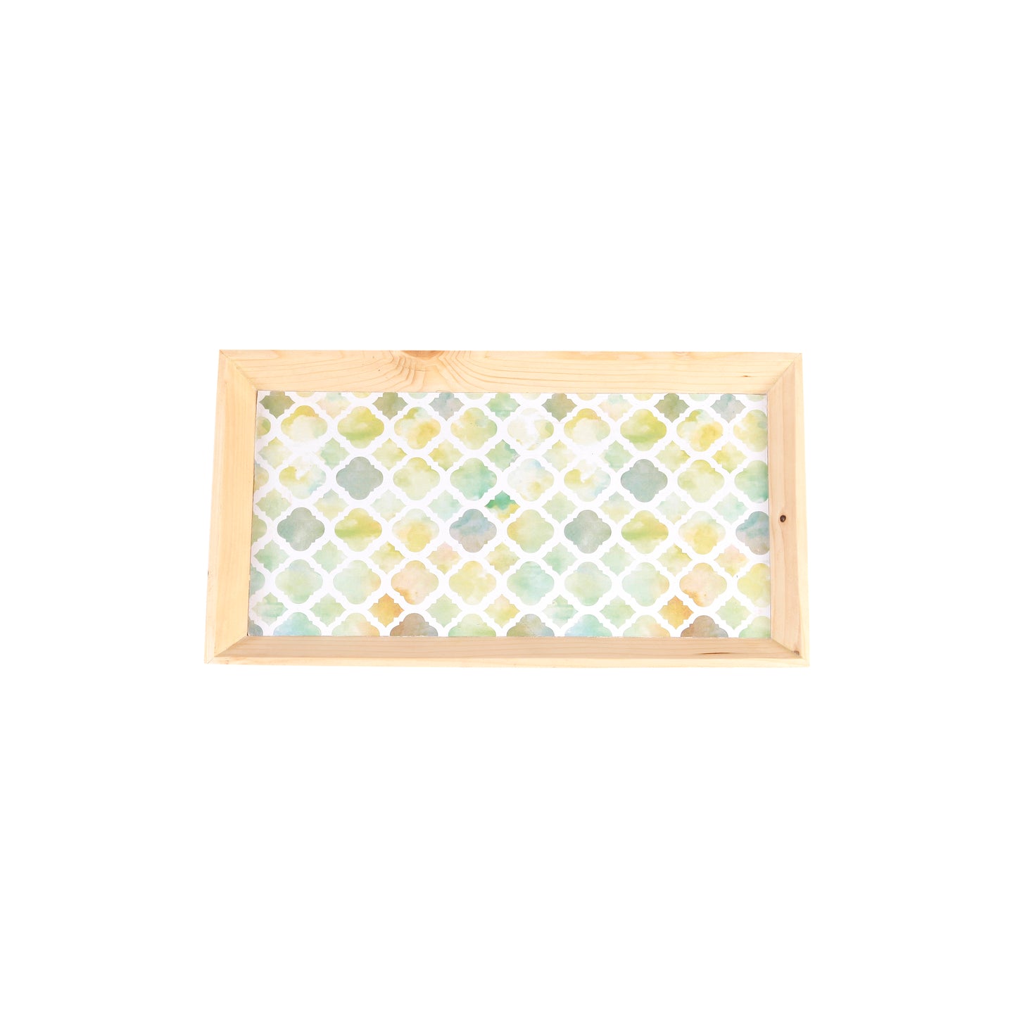 A Tiny Mistake Mughal Jali Rectangle Wooden Serving Tray, 35 x 20 x 2 cm