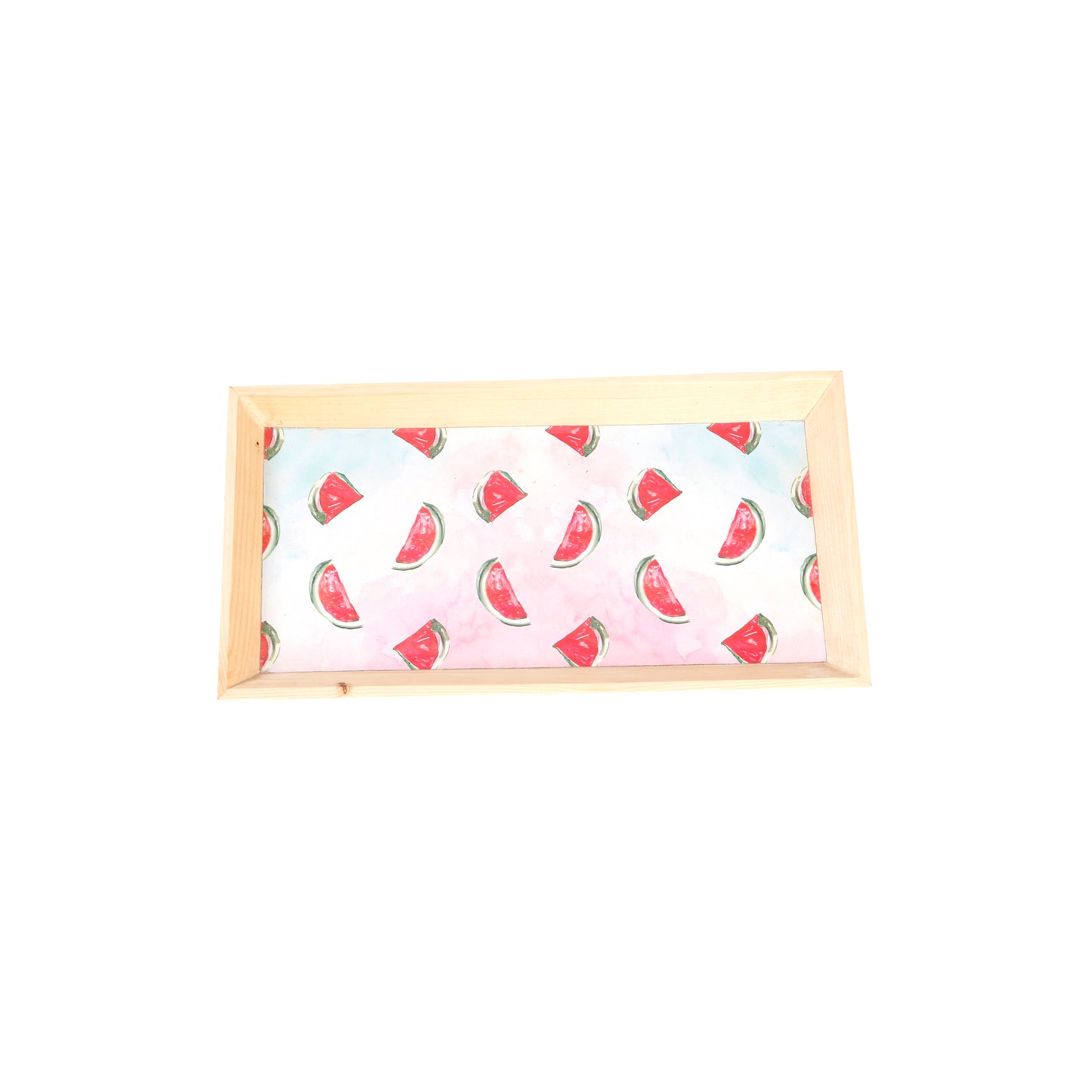 A Tiny Mistake Watermelon Rectangle Wooden Serving Tray, 35 x 20 x 2 cm