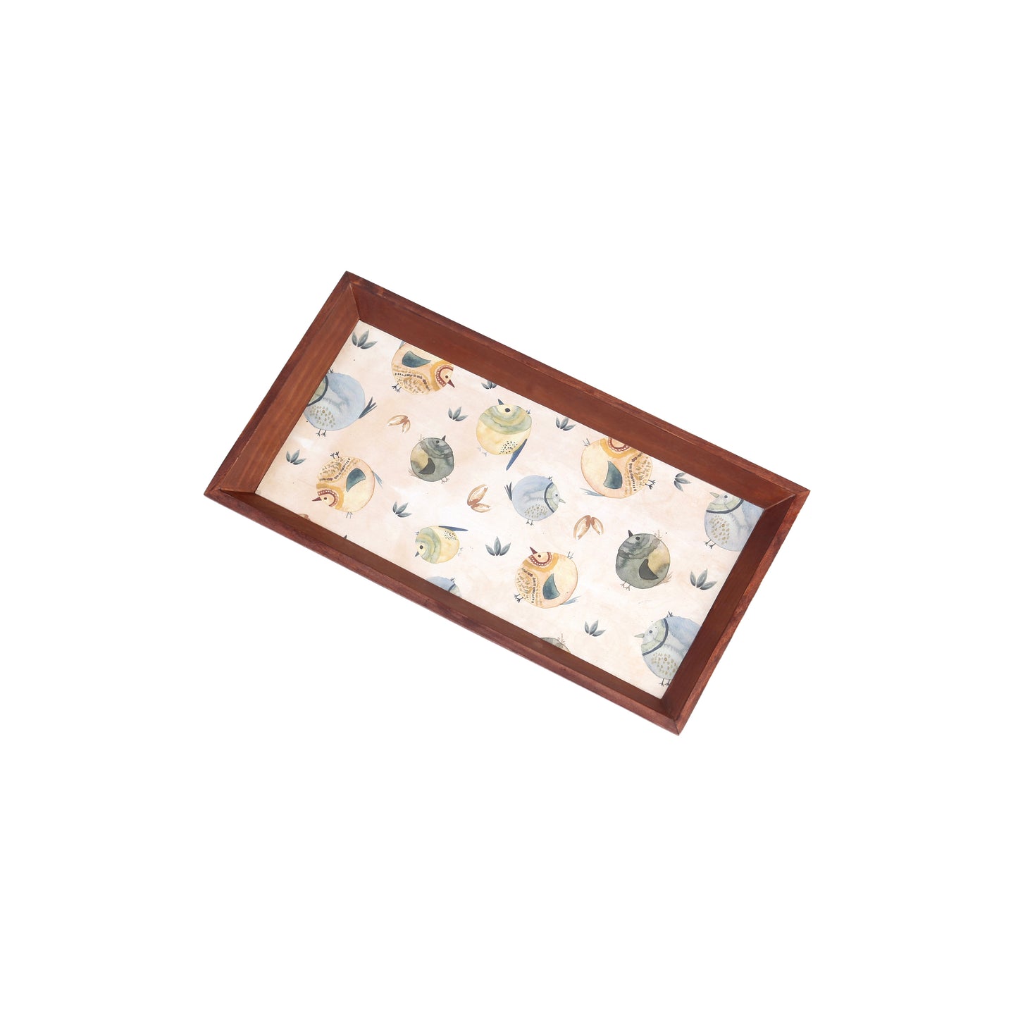 A Tiny Mistake Cute Birds Rectangle Wooden Serving Tray, 35 x 20 x 2 cm