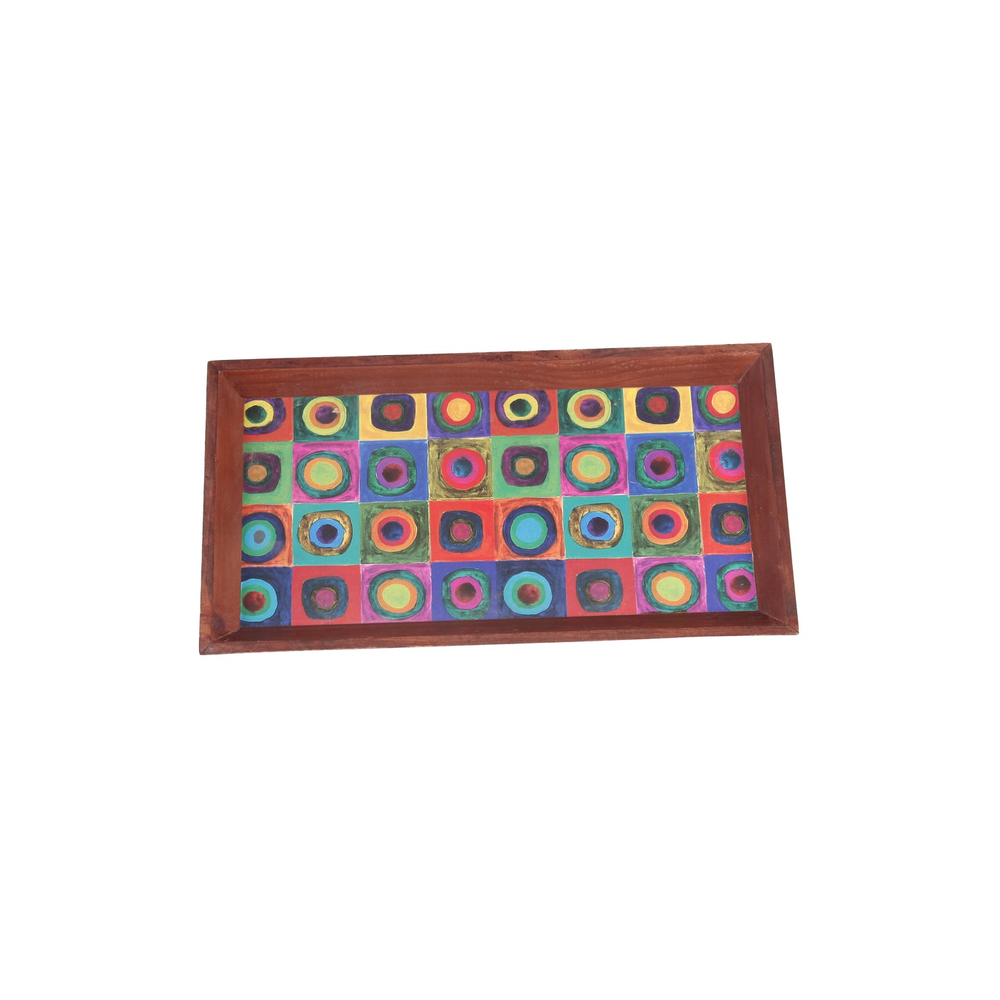 A Tiny Mistake Modern Art Rectangle Wooden Serving Tray, 35 x 20 x 2 cm