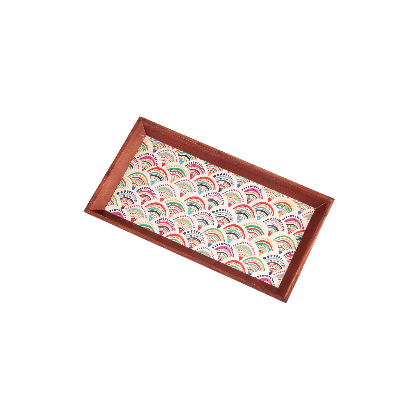 A Tiny Mistake Pankha Rectangle Wooden Serving Tray, 35 x 20 x 2 cm