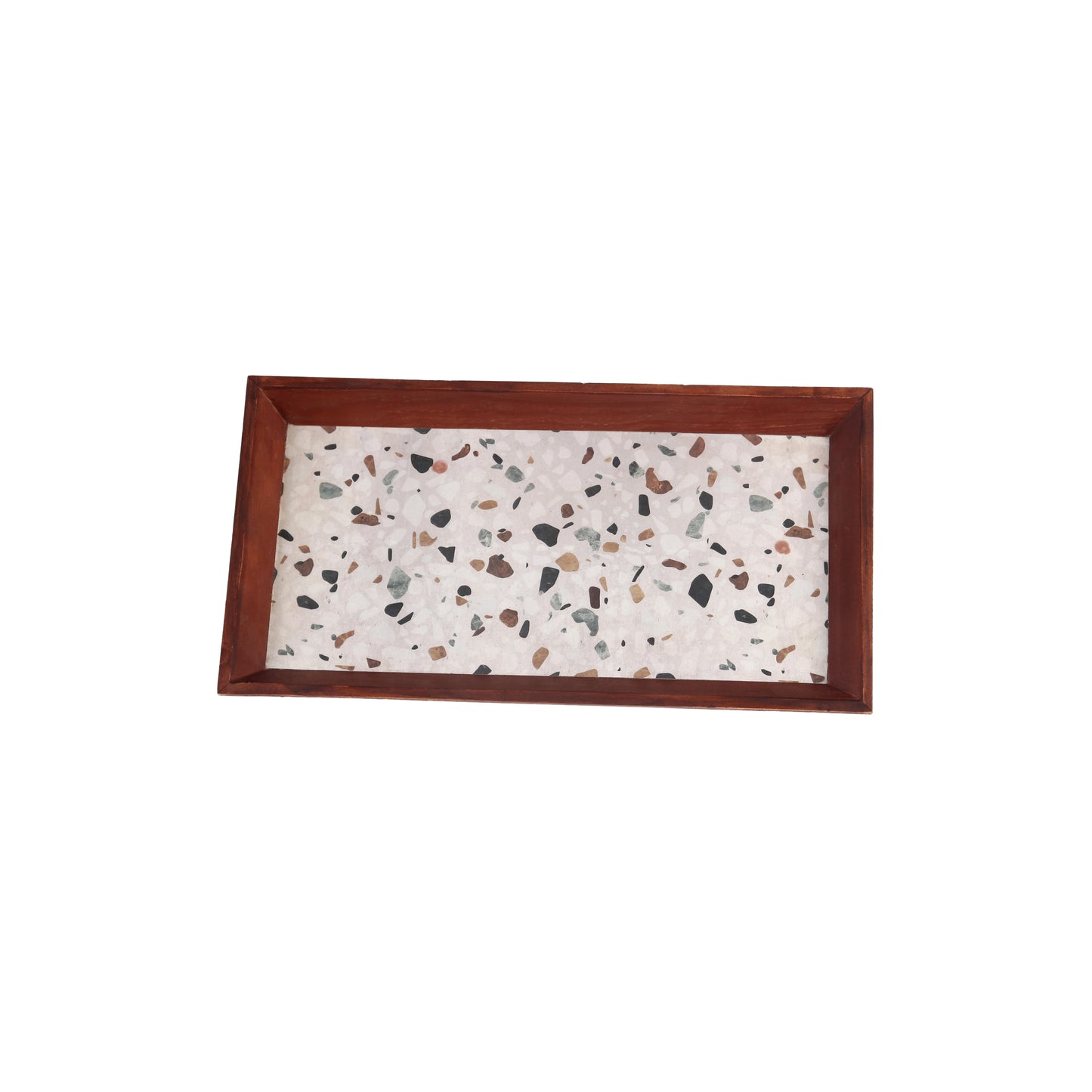 A Tiny Mistake Mosaic Rectangle Wooden Serving Tray, 35 x 20 x 2 cm