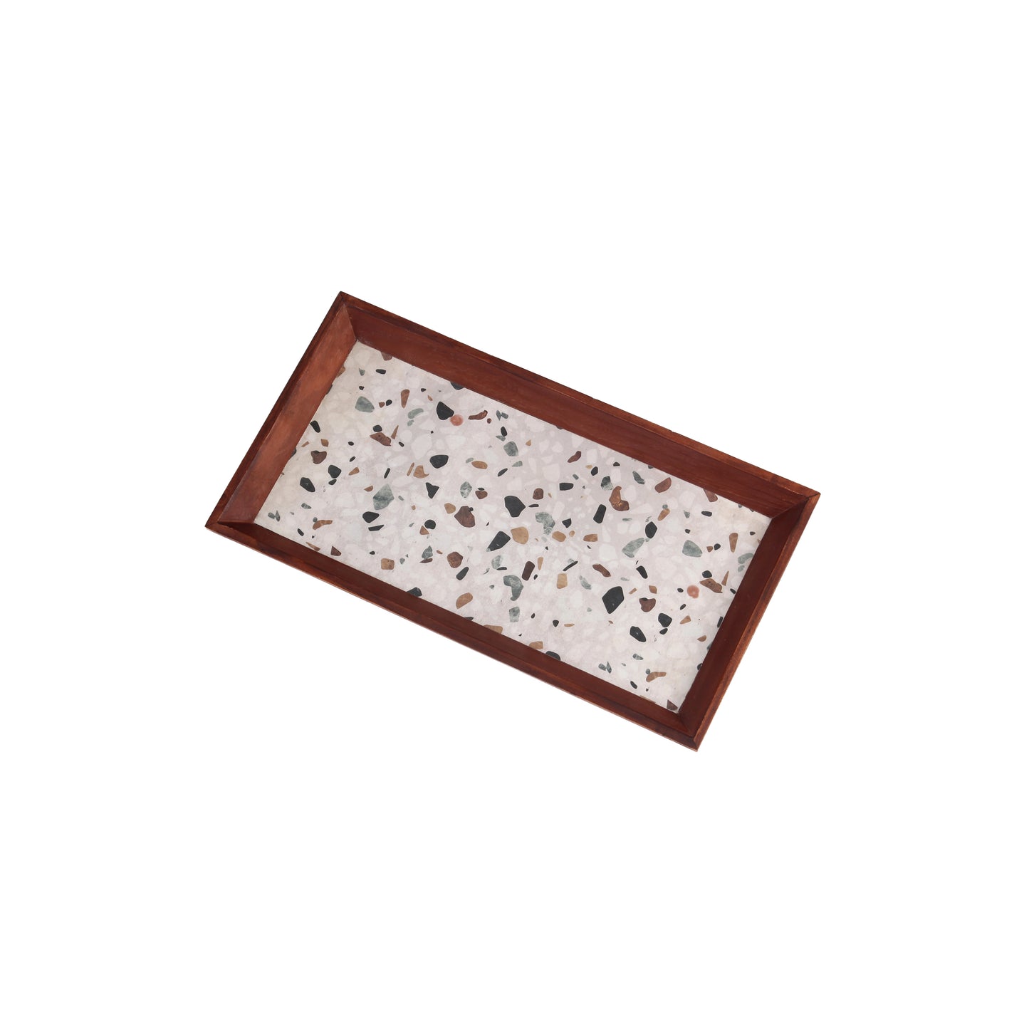A Tiny Mistake Mosaic Rectangle Wooden Serving Tray, 35 x 20 x 2 cm