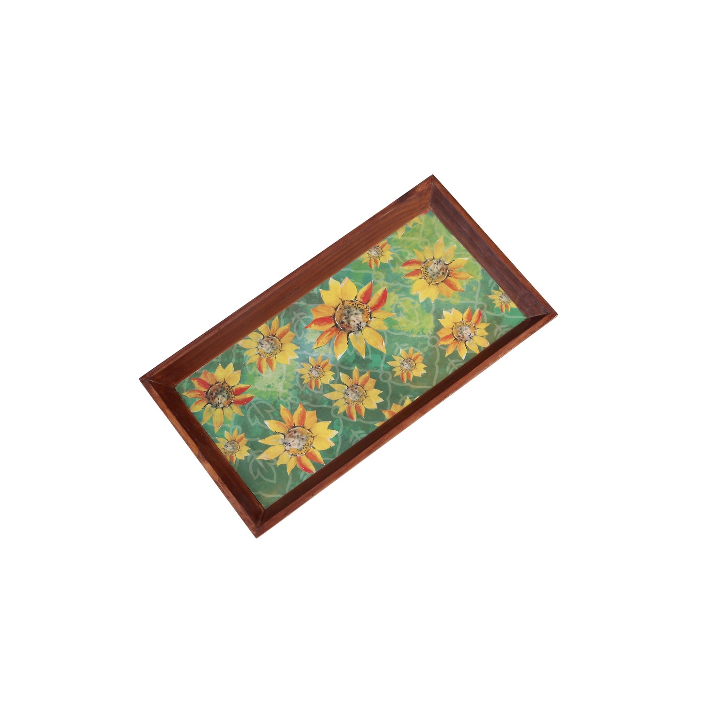 A Tiny Mistake Sunflowers Rectangle Wooden Serving Tray, 35 x 20 x 2 cm