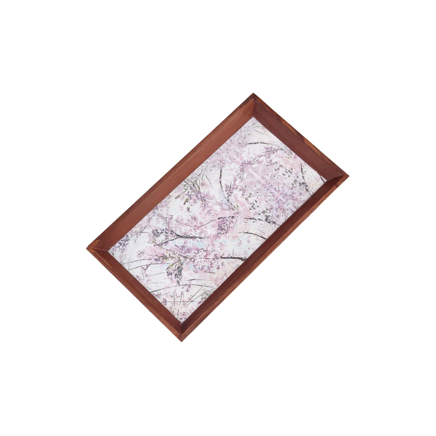 A Tiny Mistake Wisteria Rectangle Wooden Serving Tray, 35 x 20 x 2 cm
