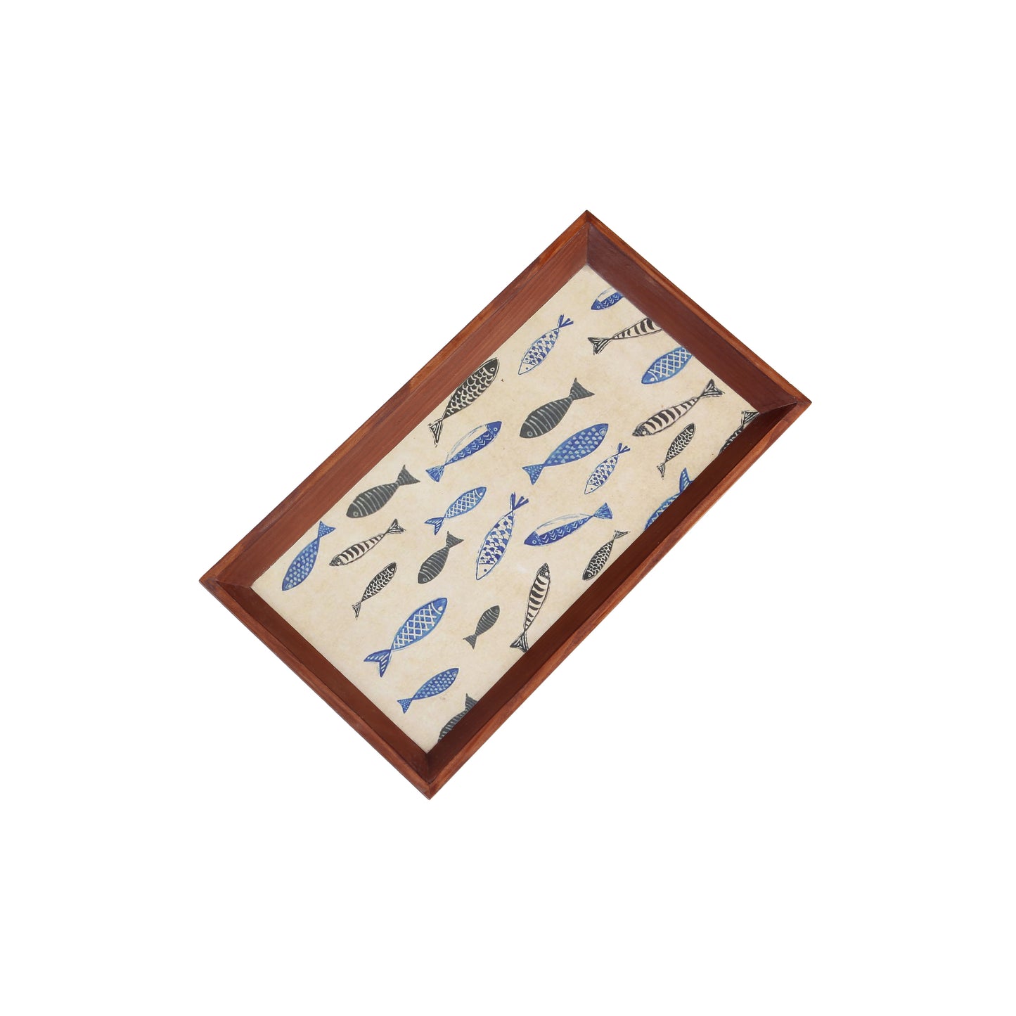 A Tiny Mistake Fish Rectangle Wooden Serving Tray, 35 x 20 x 2 cm