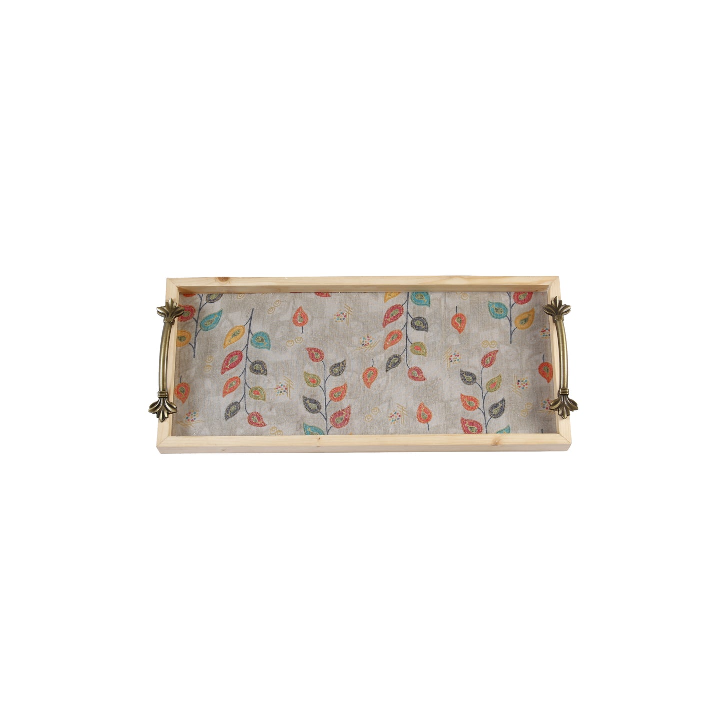 A Tiny Mistake Bela Grey Pine Tray with Handle Serving Pine Wood Tray