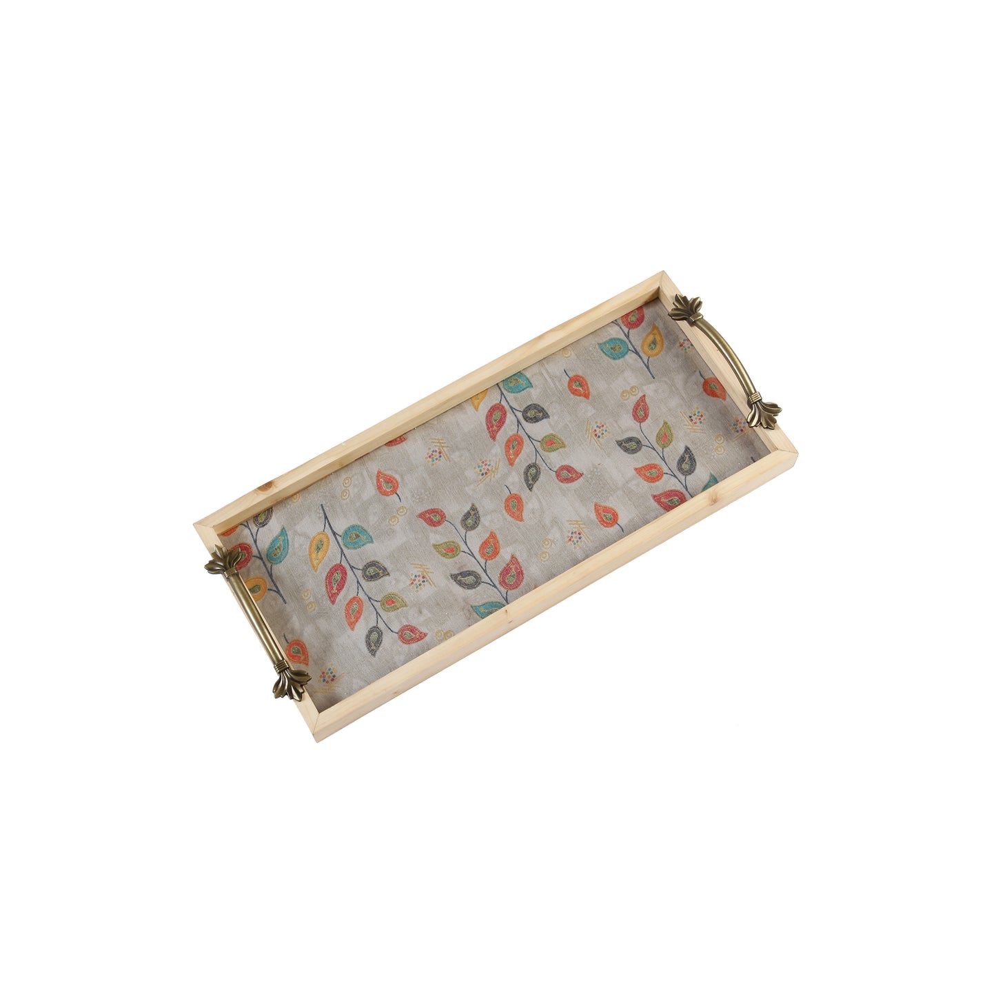 A Tiny Mistake Bela Grey Pine Tray with Handle Serving Pine Wood Tray