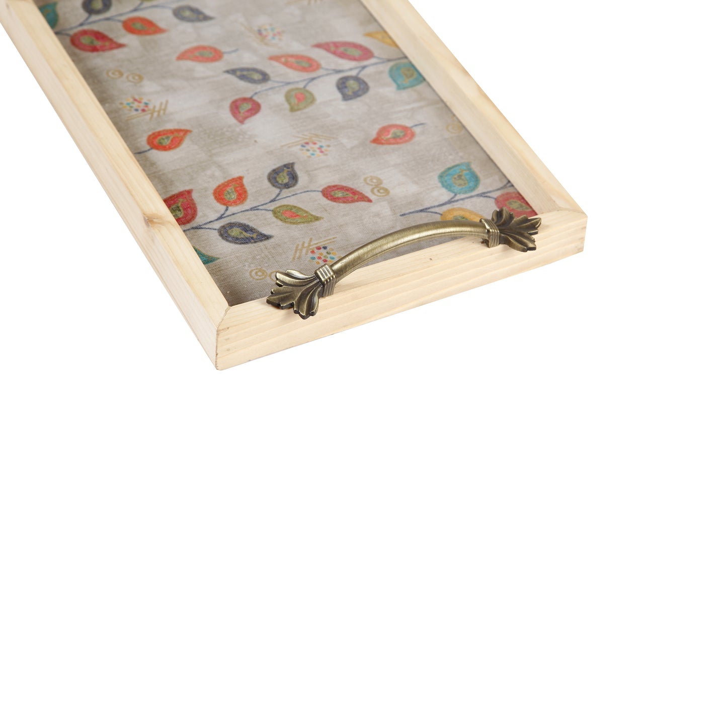 A Tiny Mistake Bela Grey Pine Tray with Handle Serving Pine Wood Tray
