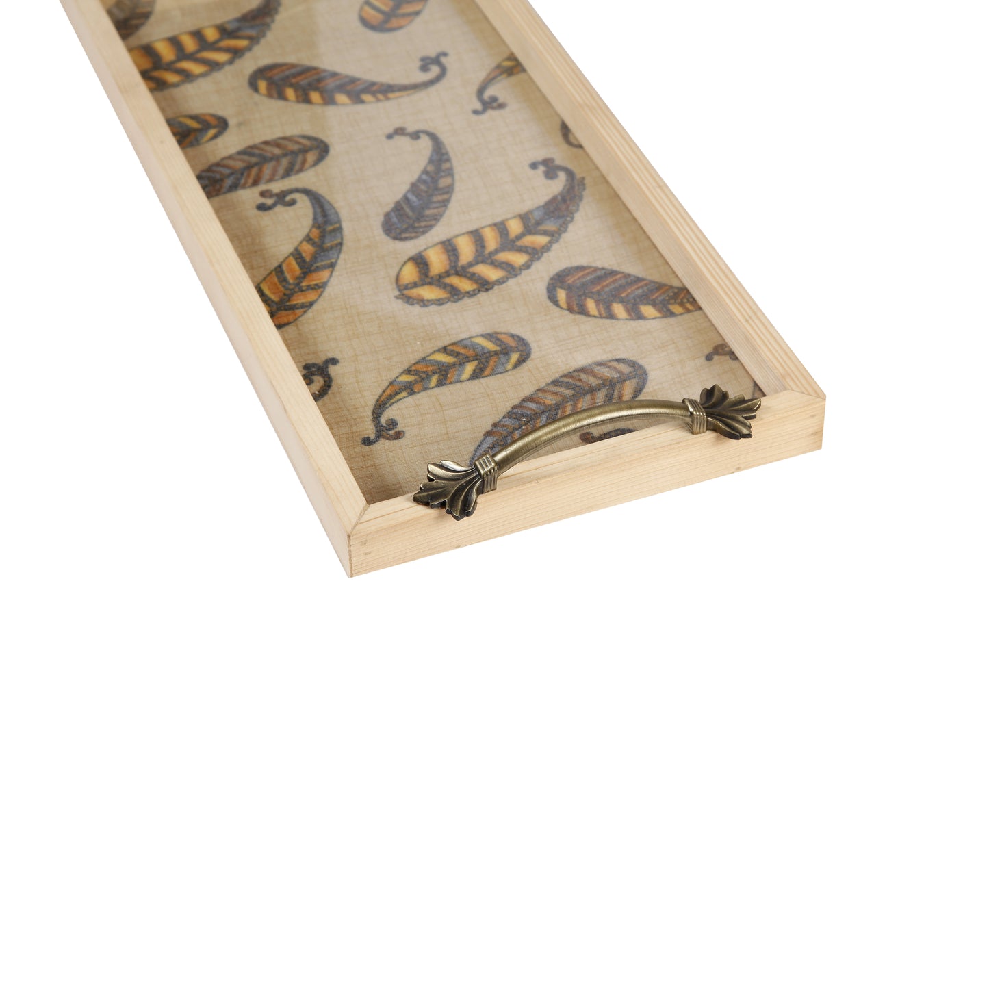 A Tiny Mistake Kairi Pine Tray with Handle Serving Pine Wood Tray