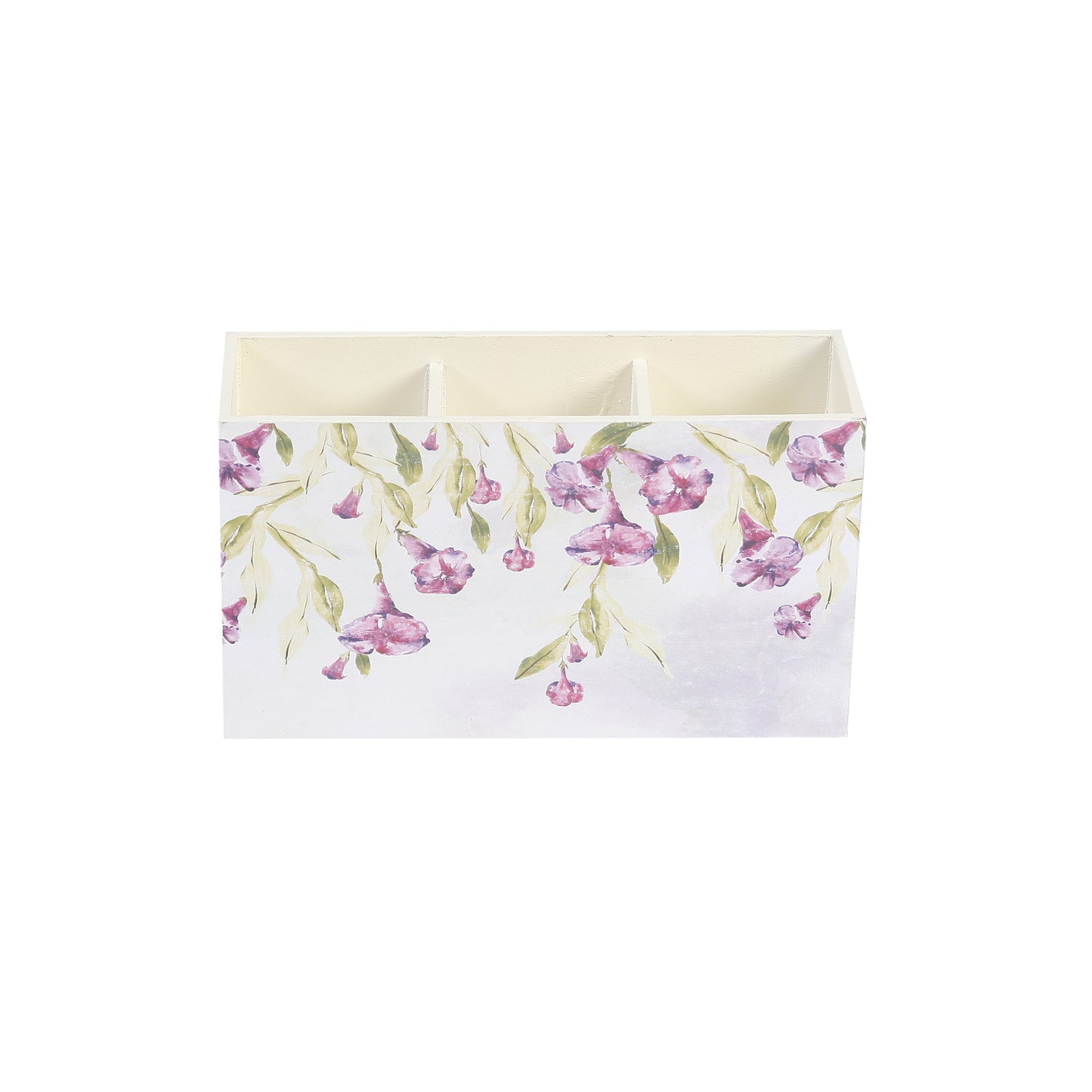 A Tiny Mistake Morning Glory Wooden Cutlery Holder, 18 x 10 x 6.5 cm