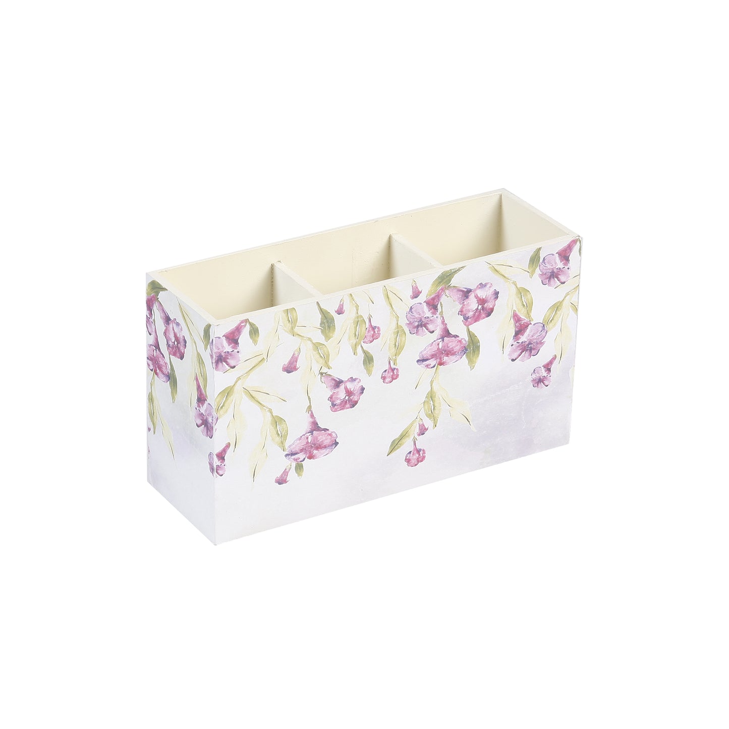 A Tiny Mistake Morning Glory Wooden Cutlery Holder, 18 x 10 x 6.5 cm