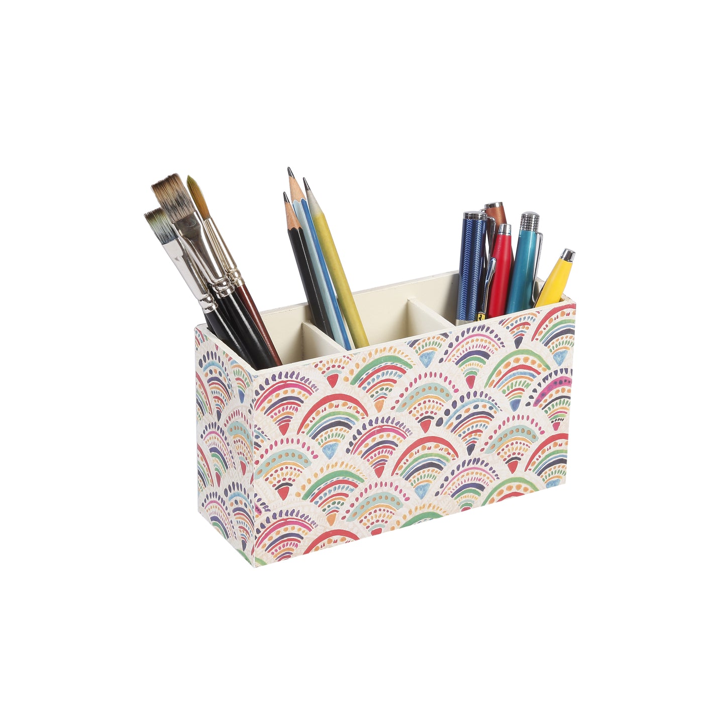 A Tiny Mistake Pankha Wooden Cutlery Holder, 18 x 10 x 6.5 cm