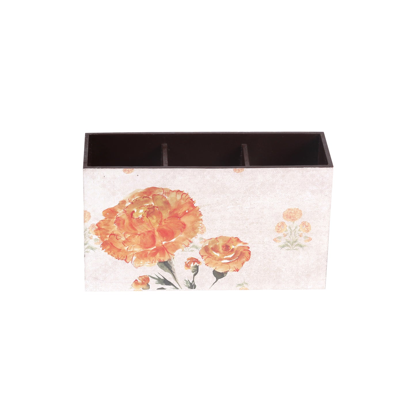 A Tiny Mistake Marigold Wooden Cutlery Holder, 18 x 10 x 6.5 cm