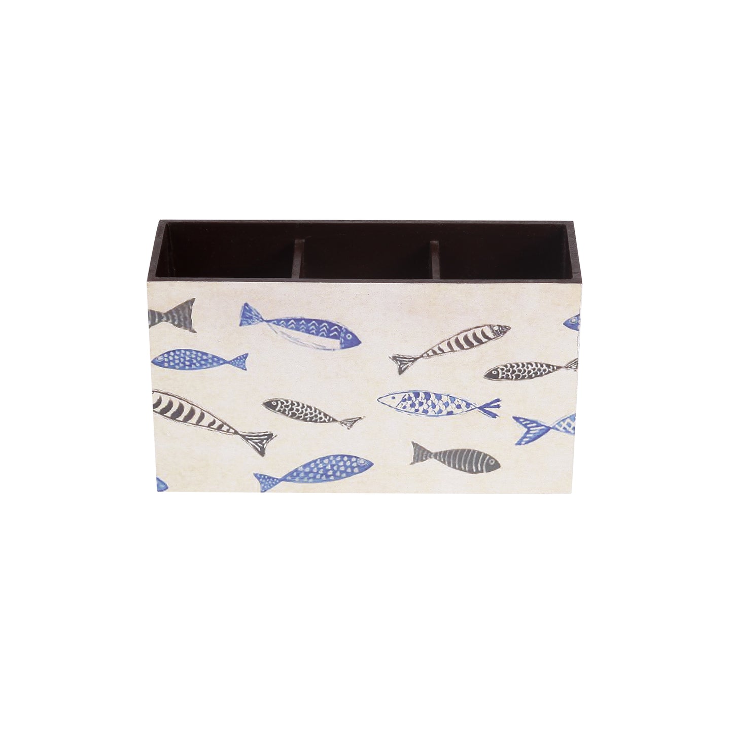 A Tiny Mistake Fish Wooden Cutlery Holder, 18 x 10 x 6.5 cm