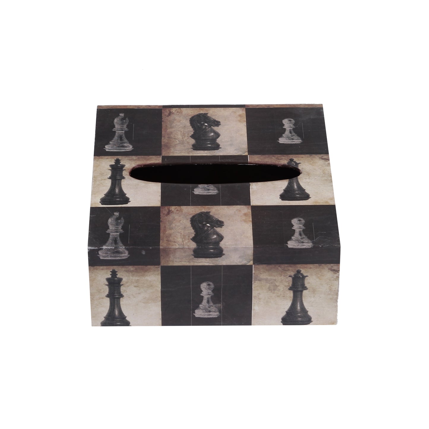 A Tiny Mistake Chess Square Tissue Box, 26 x 13 x 8 cm