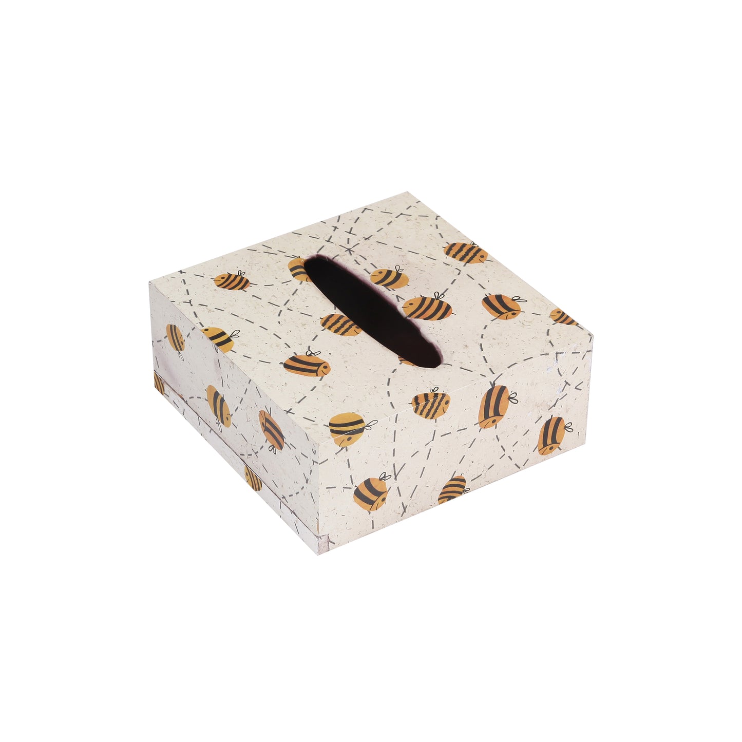 A Tiny Mistake Buzybee Square Tissue Box, 18 x 18 x 7.5 cm