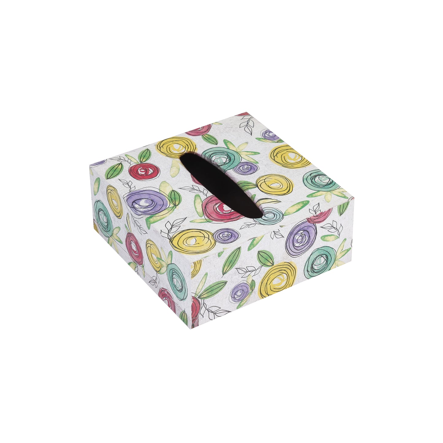 A Tiny Mistake Flora Square Tissue Box, 18 x 18 x 7.5 cm