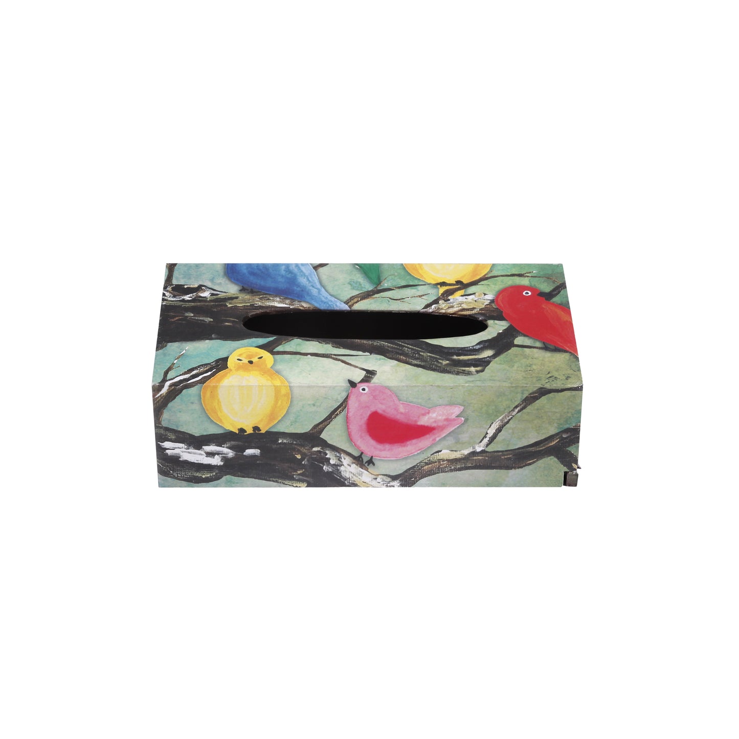 A Tiny Mistake Birds on a Branch Rectangle Tissue Box, 26 x 13 x 8 cm