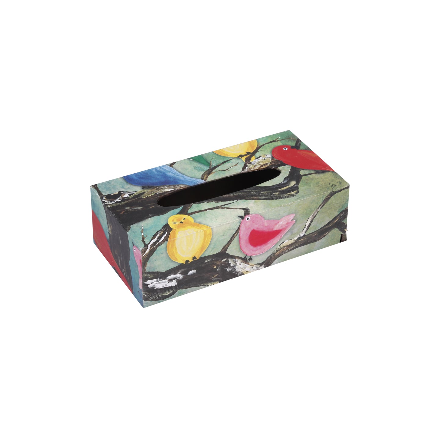 A Tiny Mistake Birds on a Branch Rectangle Tissue Box, 26 x 13 x 8 cm
