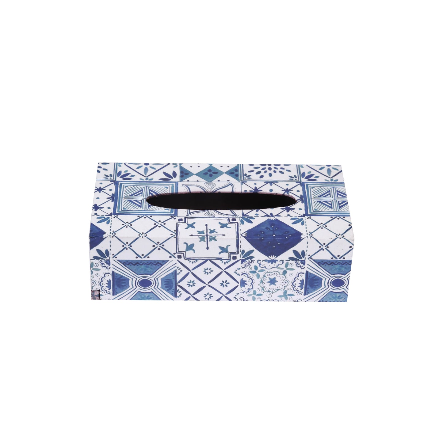 A Tiny Mistake Turkish Blue Tiles Rectangle Tissue Box, 26 x 13 x 8 cm