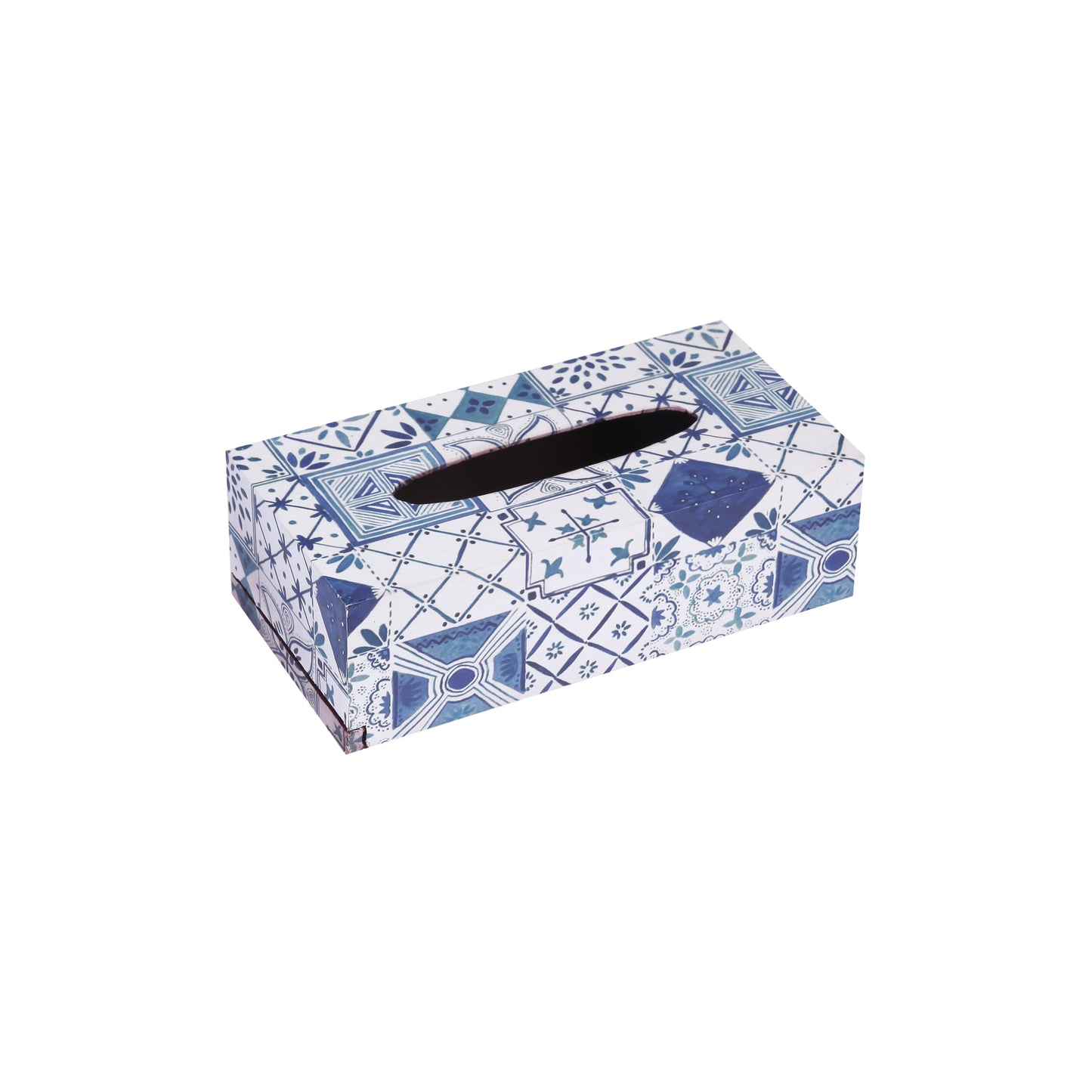 A Tiny Mistake Turkish Blue Tiles Rectangle Tissue Box, 26 x 13 x 8 cm