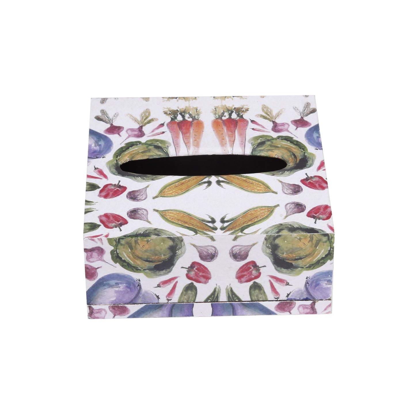 A Tiny Mistake Vegetables Square Tissue Box, 18 x 18 x 7.5 cm