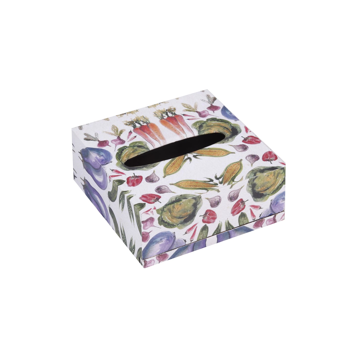 A Tiny Mistake Vegetables Square Tissue Box, 18 x 18 x 7.5 cm