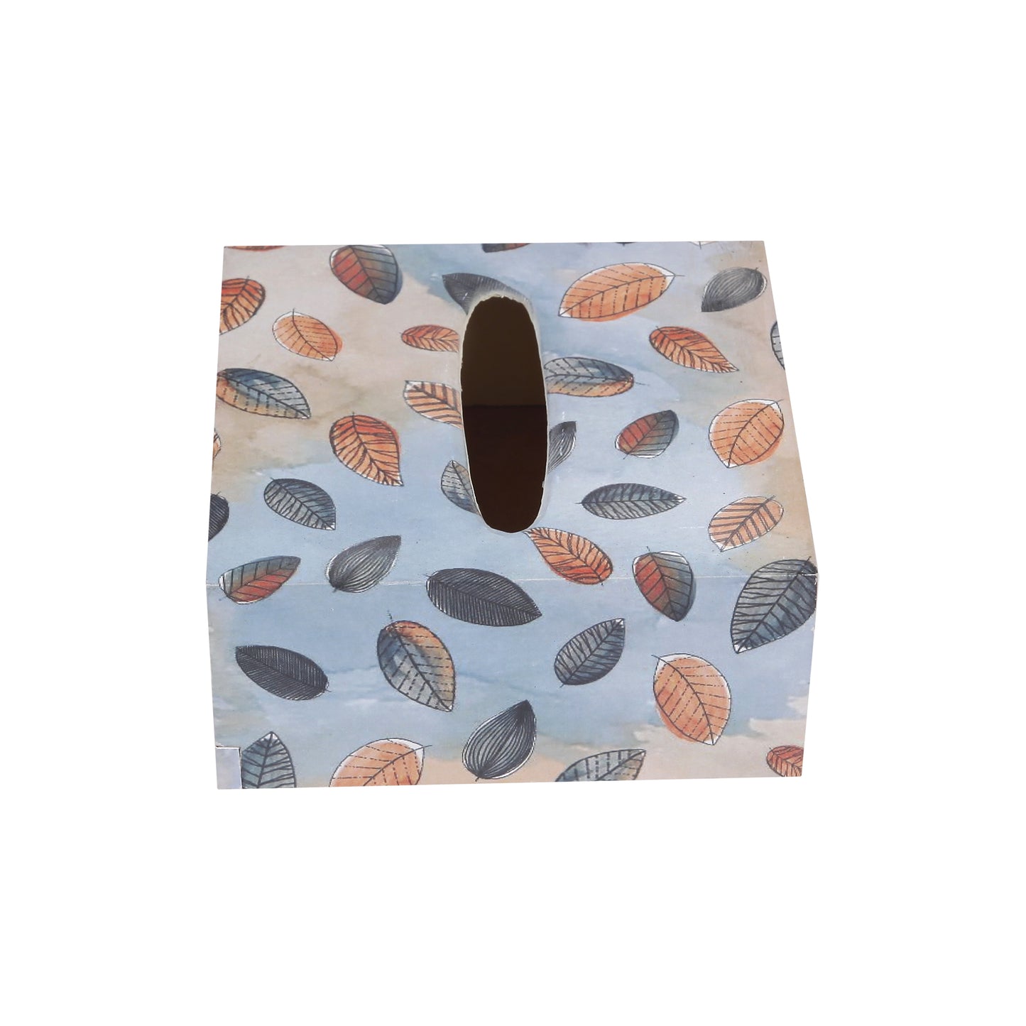 A Tiny Mistake Fall Leaves Square Tissue Box, 18 x 18 x 7.5 cm