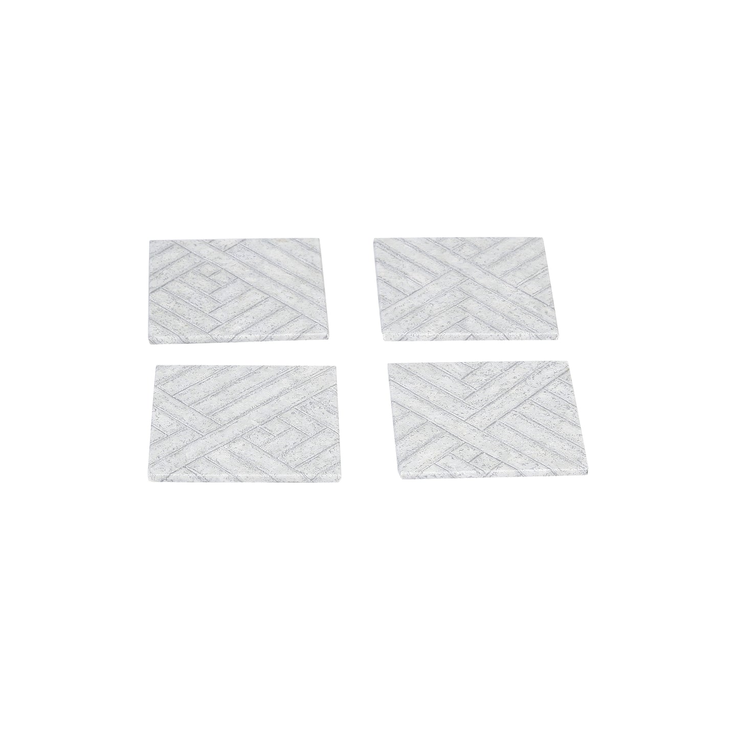 A Tiny Mistake Blue Geometric Set of 4 Coasters