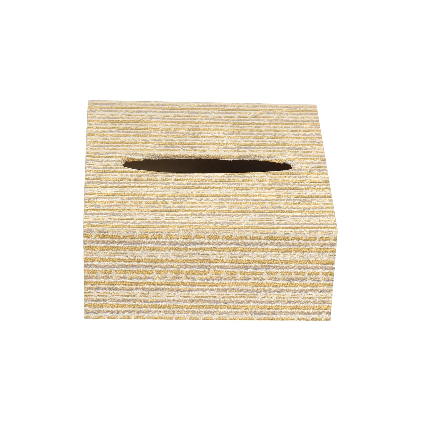 A Tiny Mistake Khadi Pattern Square Tissue Box, 18 x 18 x 7.5 cm