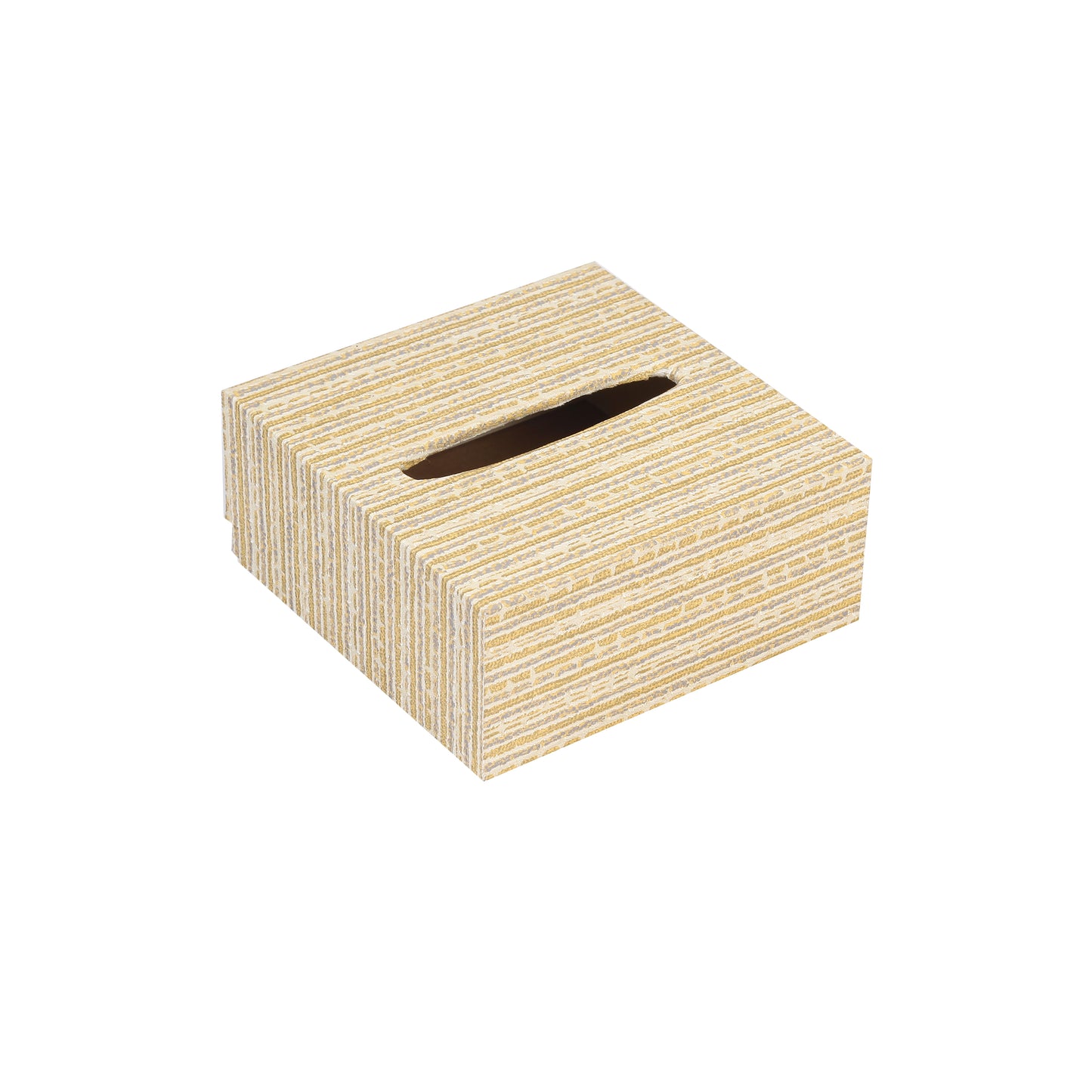 A Tiny Mistake Khadi Pattern Square Tissue Box, 18 x 18 x 7.5 cm