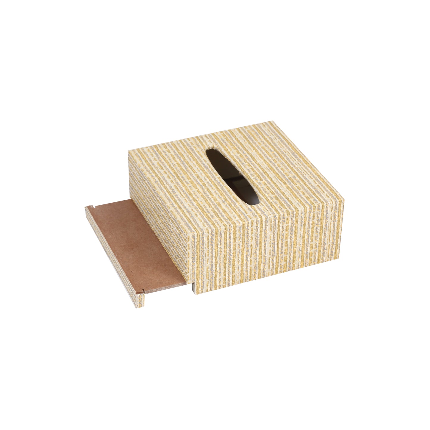 A Tiny Mistake Khadi Pattern Square Tissue Box, 18 x 18 x 7.5 cm