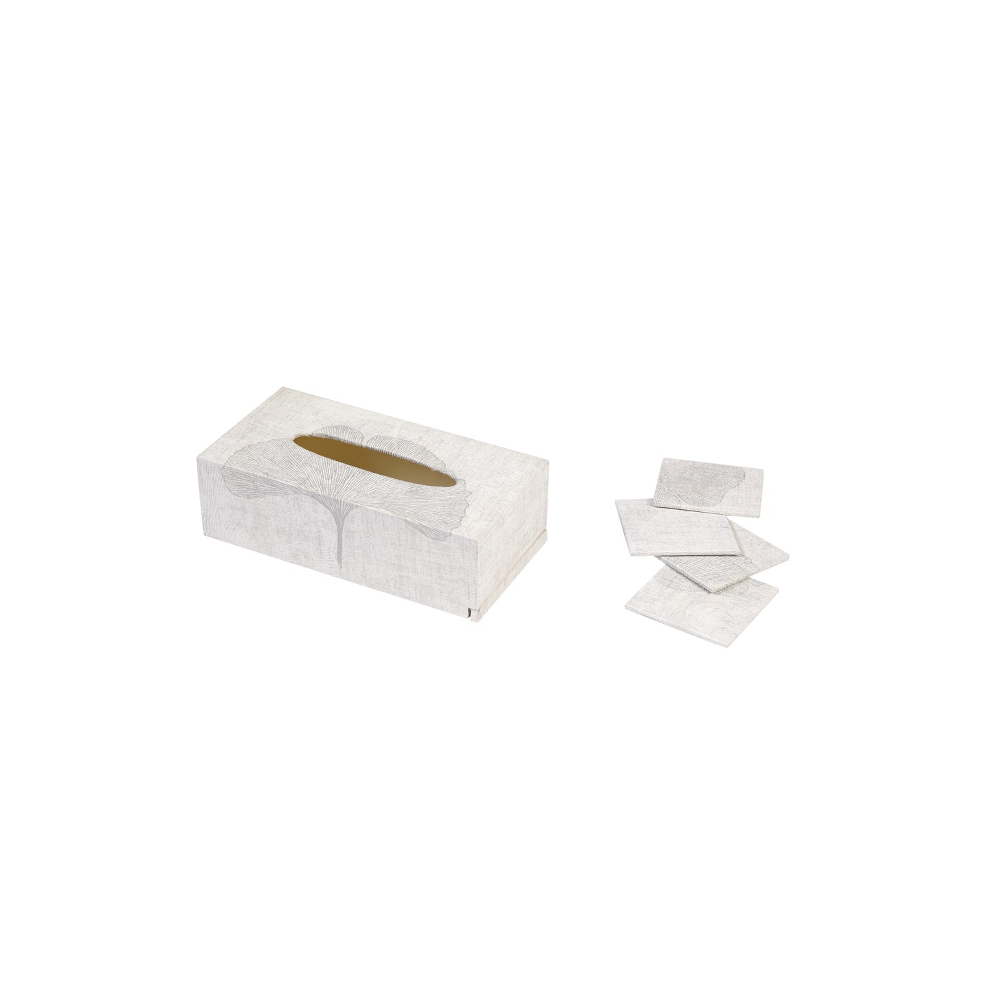A Tiny Mistake Silver Blossom Rectangle Tissue Box, 26 x 13 x 8 cm