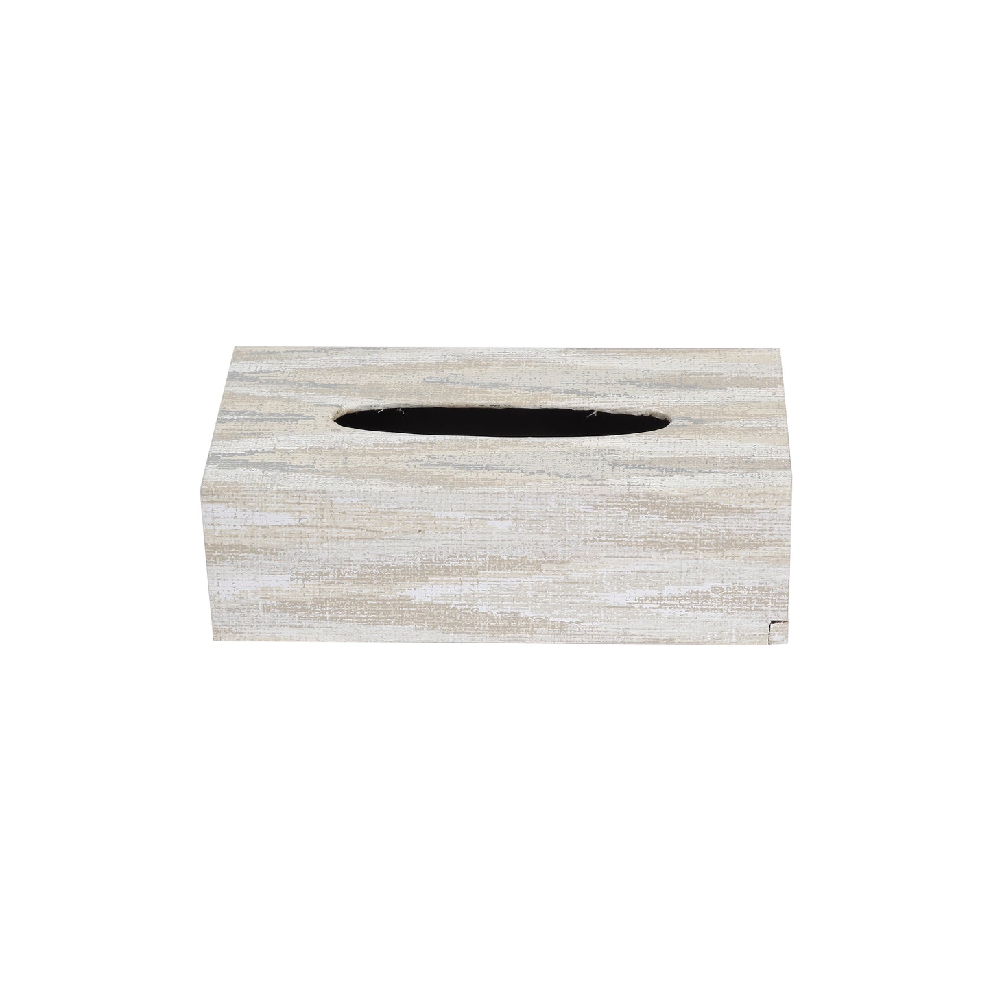 A Tiny Mistake Metallic Chevron Rectangle Tissue Box, 26 x 13 x 8 cm