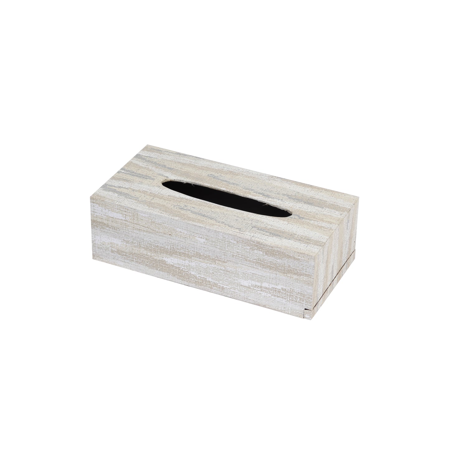 A Tiny Mistake Metallic Chevron Rectangle Tissue Box, 26 x 13 x 8 cm
