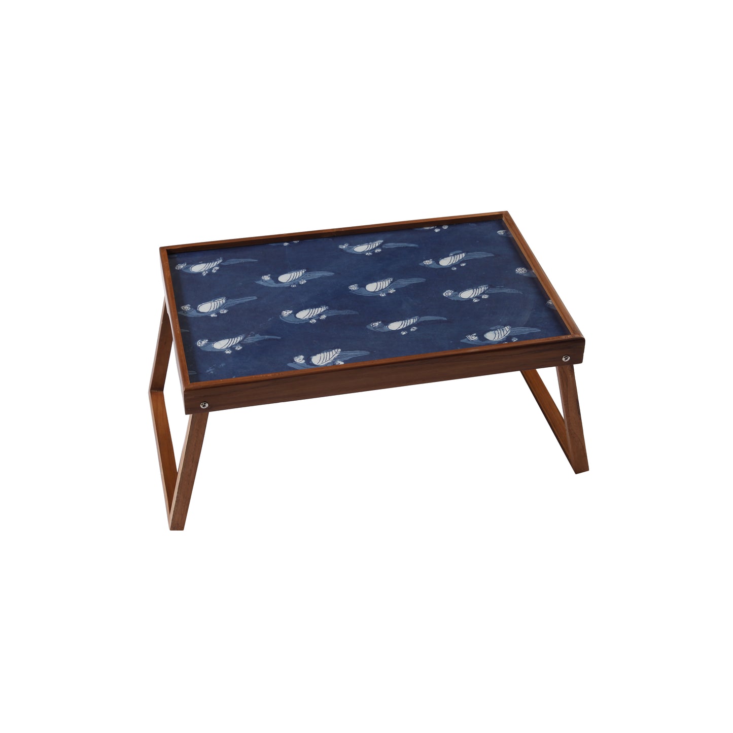 A Tiny Mistake Indigo Bird Butler Tray, Laptop Desk